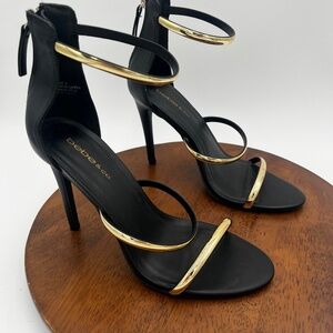 Black and Gold Heels